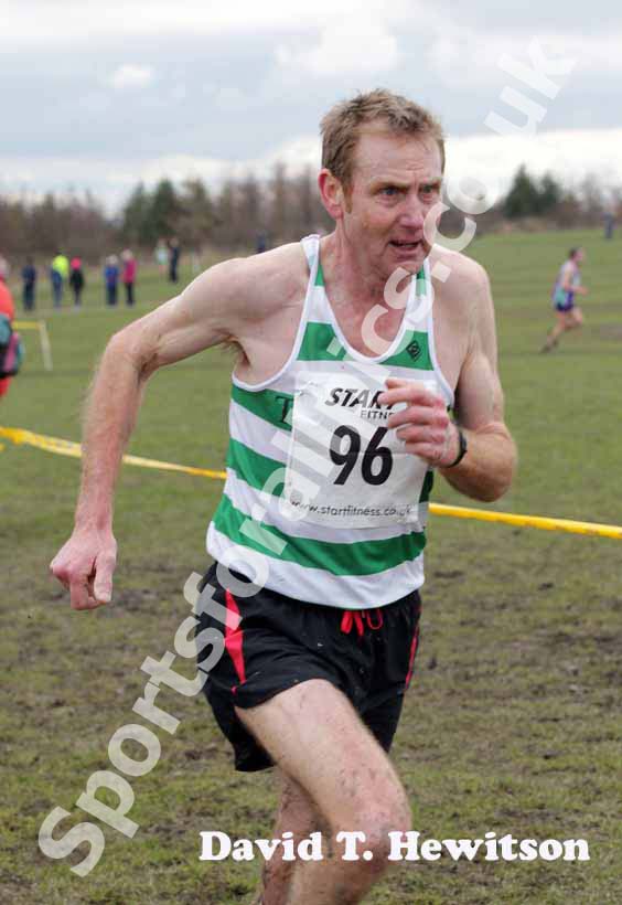 Michael Hager (Tipton) 60-64 winner, males 35 to 64 race, BMAF Cross Country, Herrington, Sunderland.
